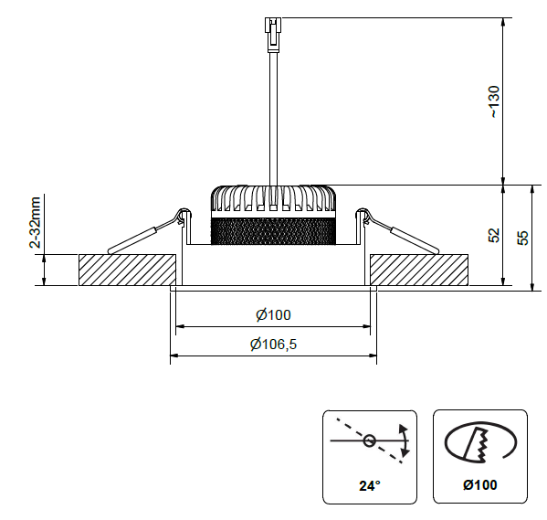 Sky Tilt Large 1320 lm spec.