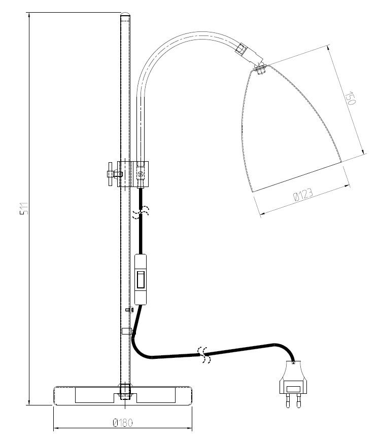 Sway table lamp spec 