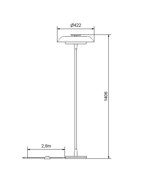 Horisont floor lamp dimensional