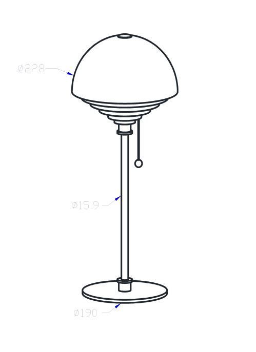 Motown table lamp drawings
