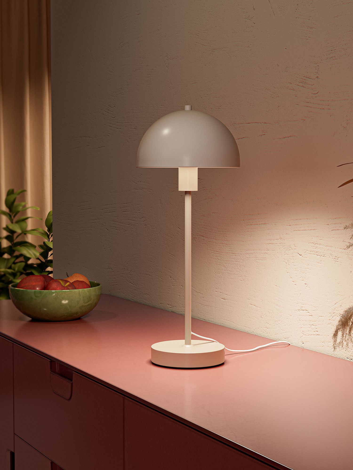 Vienda table lamp in putty grey