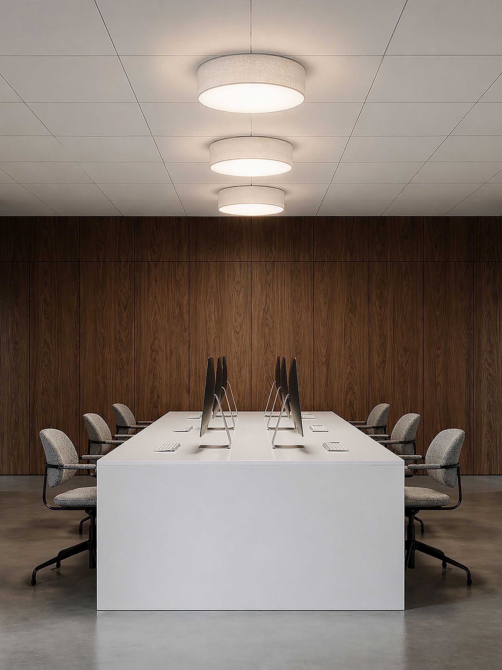 Soft cciling light Ø60 in a meeting room