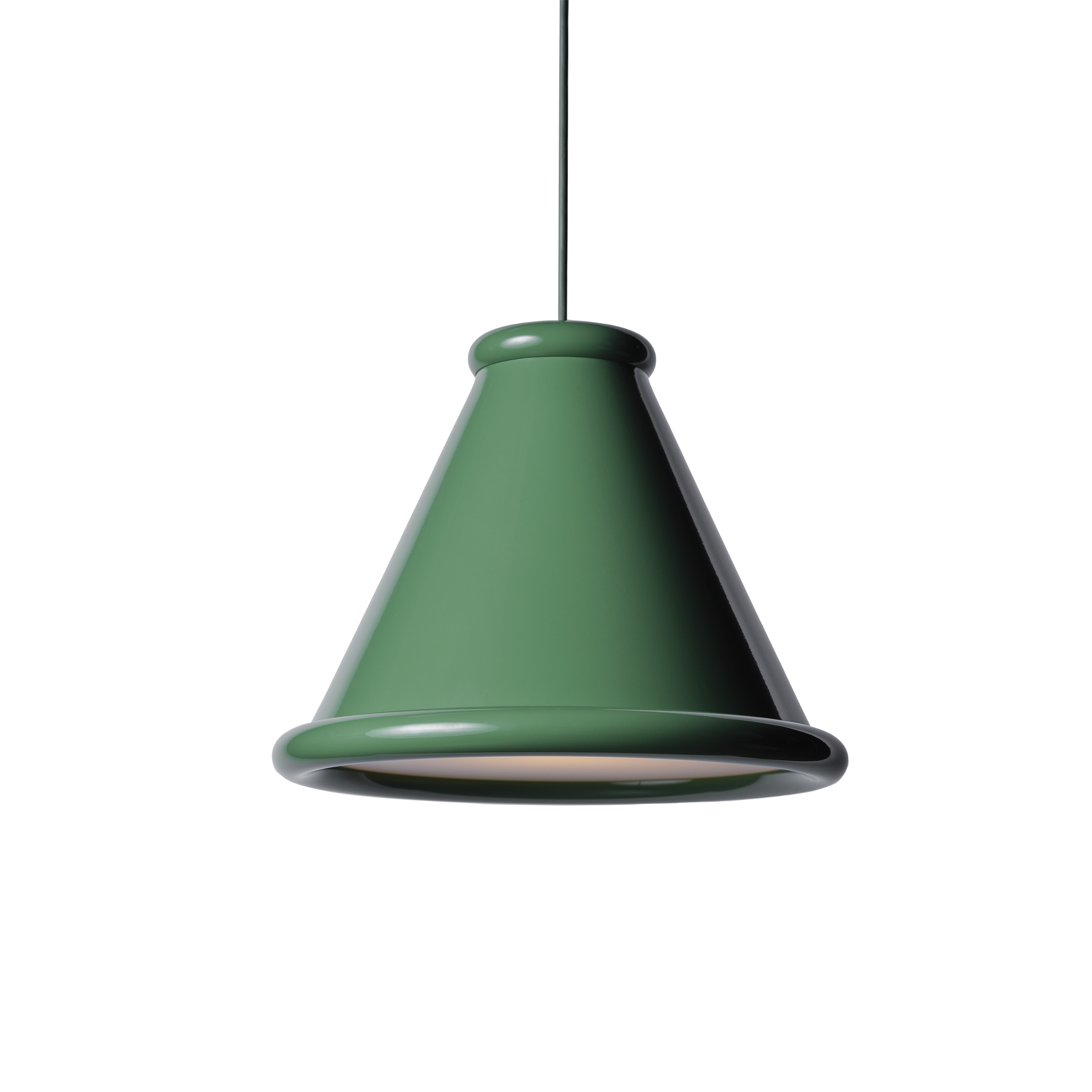 Belle pendant in reseda green