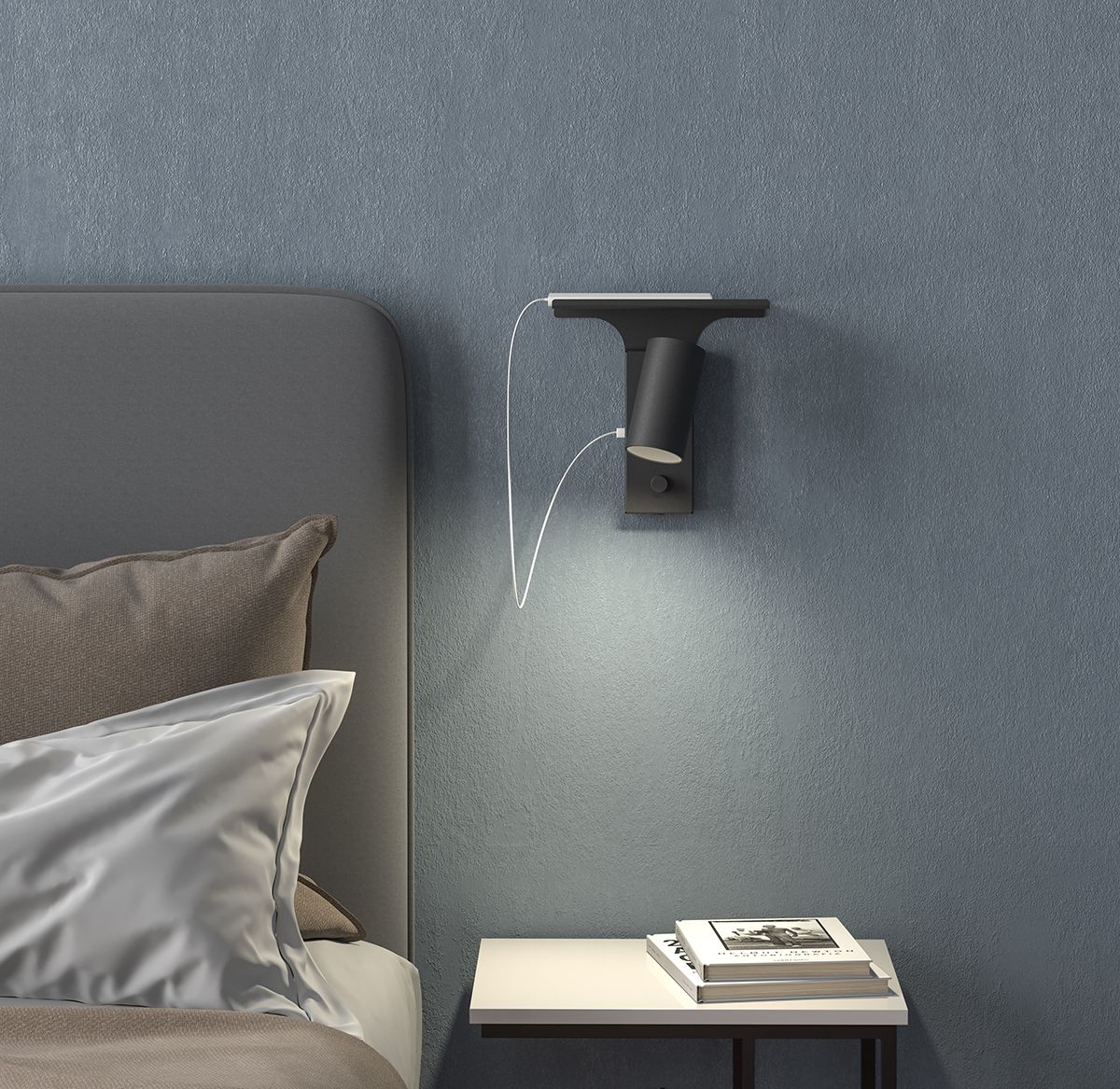 Tyson wall lamp black bedroom