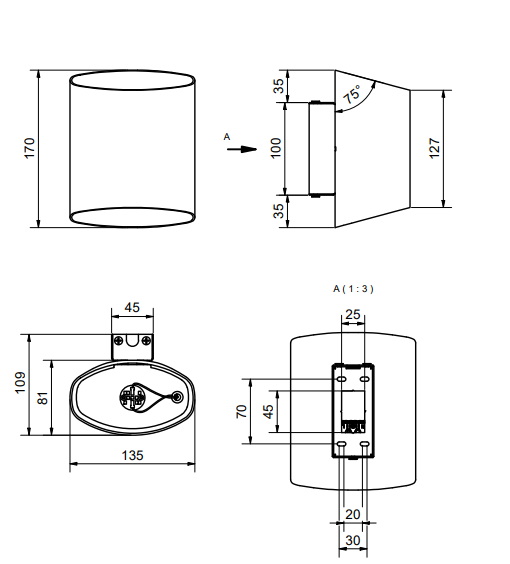 Sinne wall lamp spec