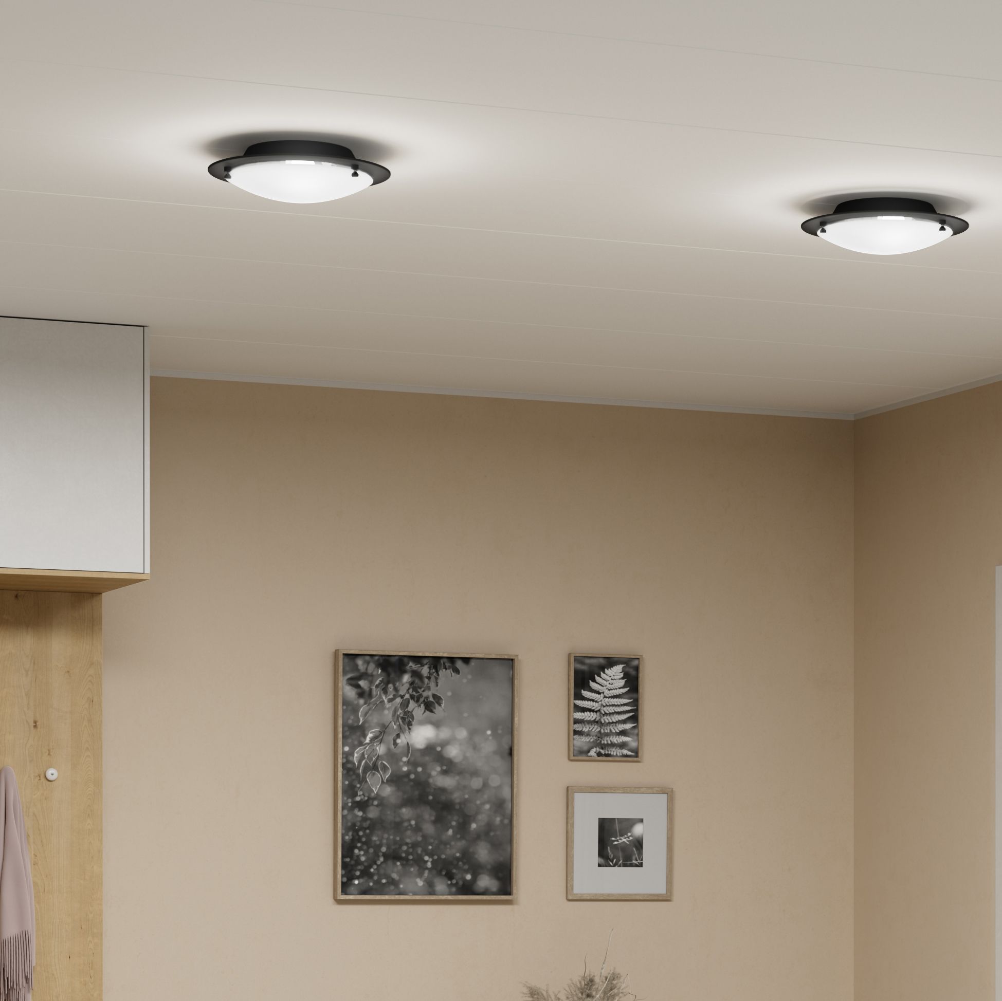 Two Cirklo ceiling in black