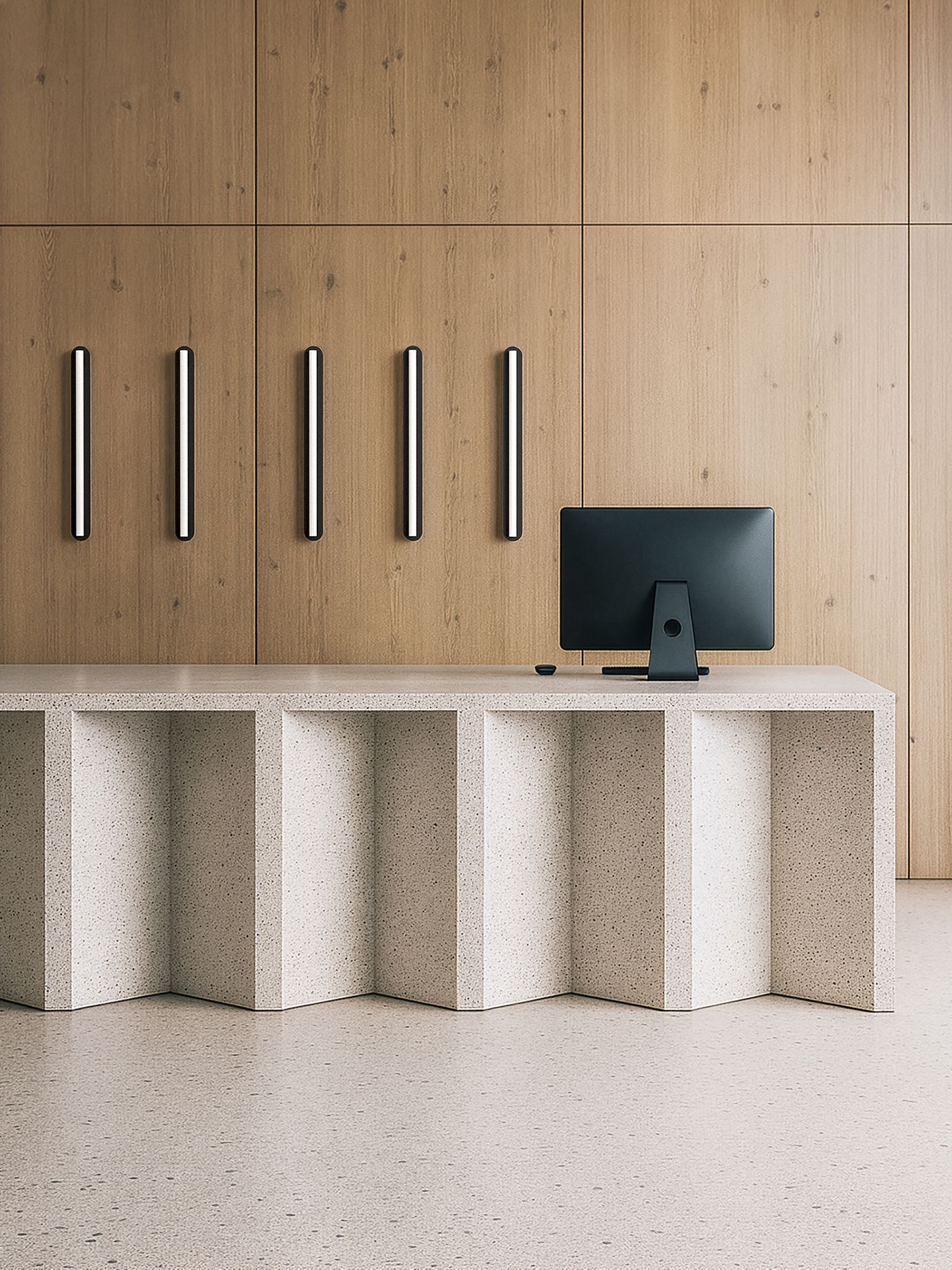 Royale plain wall lamp in a office