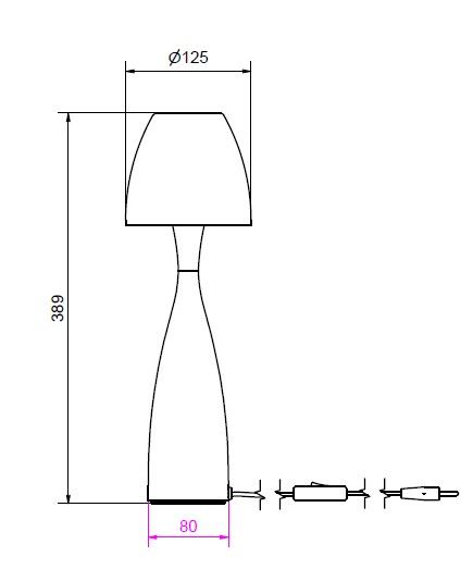 Anemon table lamp spec