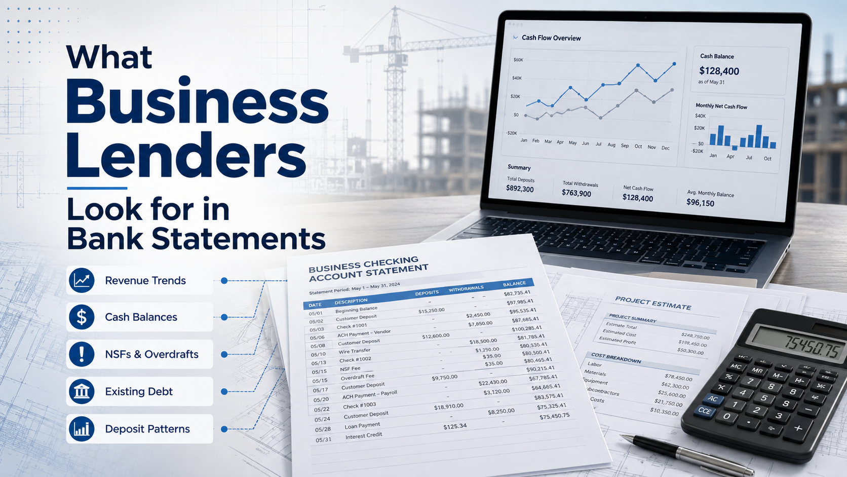 What Business Lenders Look for in Bank Statements: A Contractor's Guide to Underwriting featured image