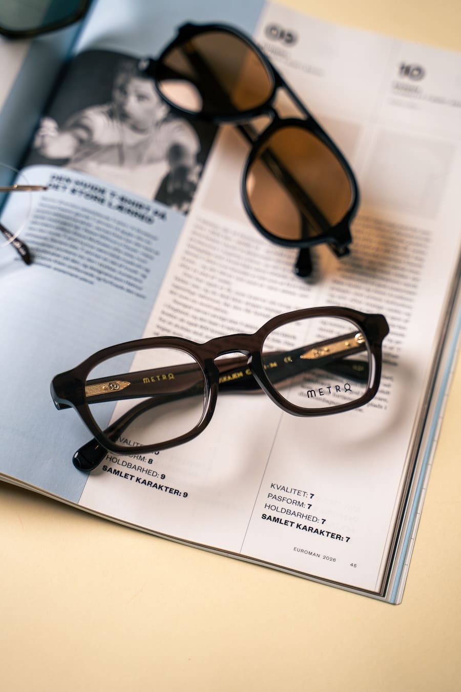 Progressive glas med glidende overgang til alle afstande