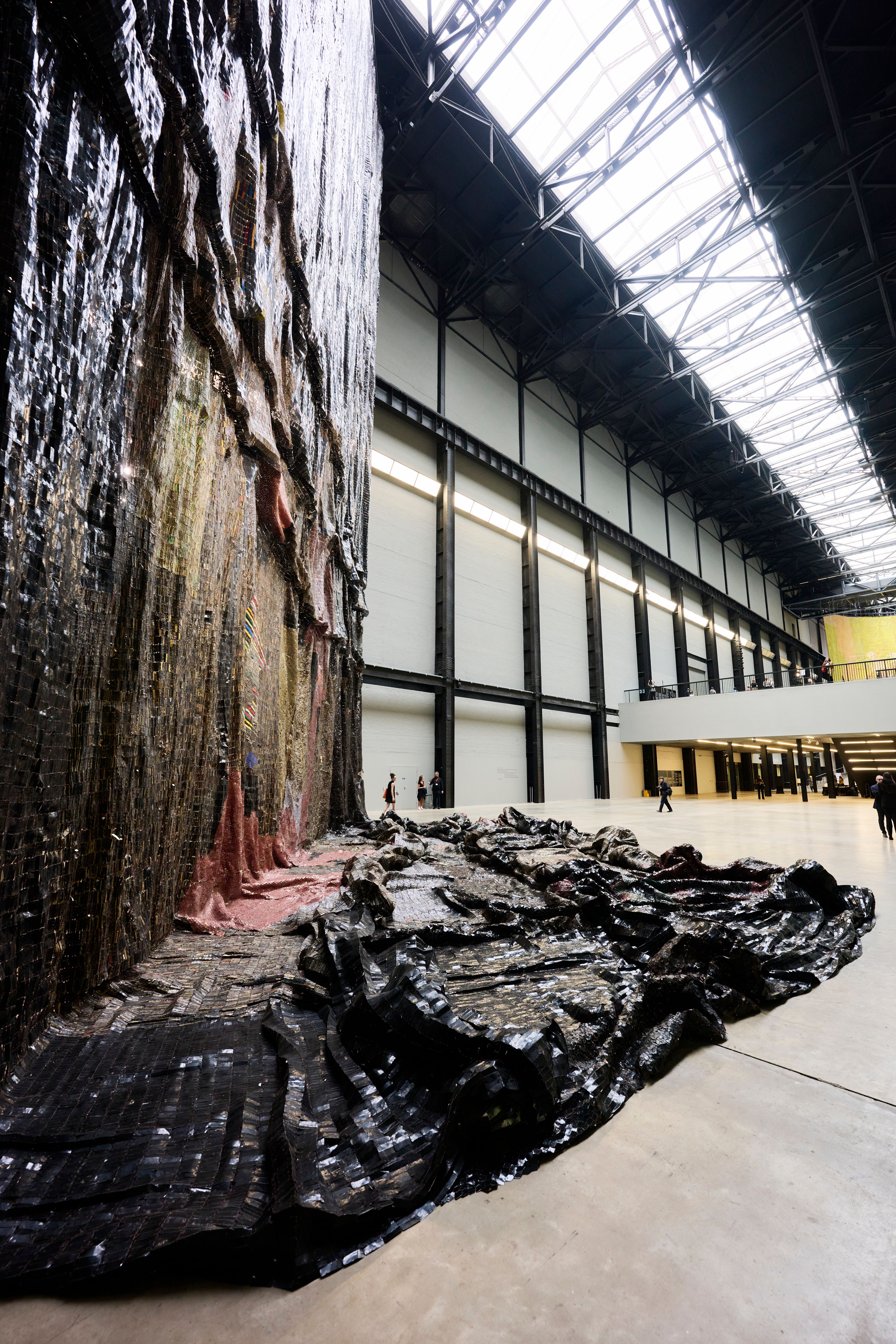Hyundai Commission: El Anatsui: Behind the Red Moon, Installation View, Photo ©Tate (Joe Humphrys)