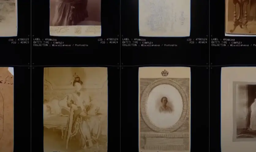 A digital collection of sepia-toned Royal photographs arranged neatly. Each photo highlights different individuals and gro...