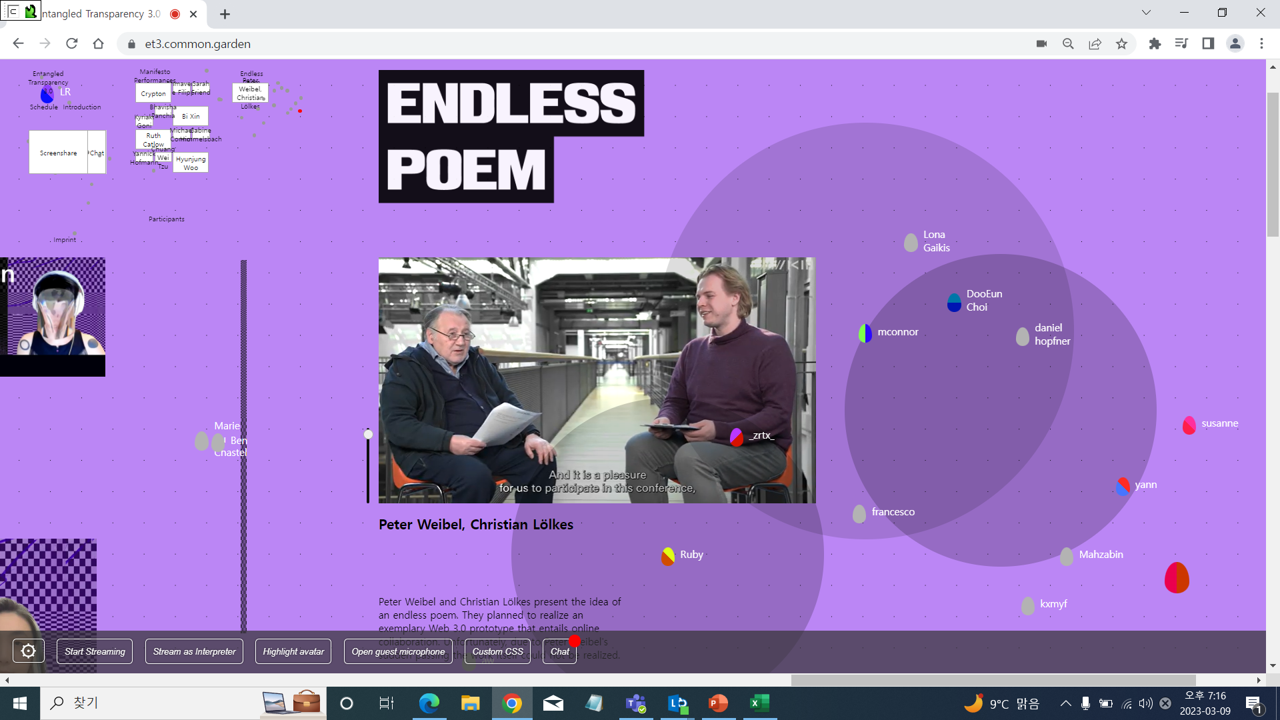 An open design tool displaying poster files with a vibrant purple background. The dominant text on the design reads "Endle...