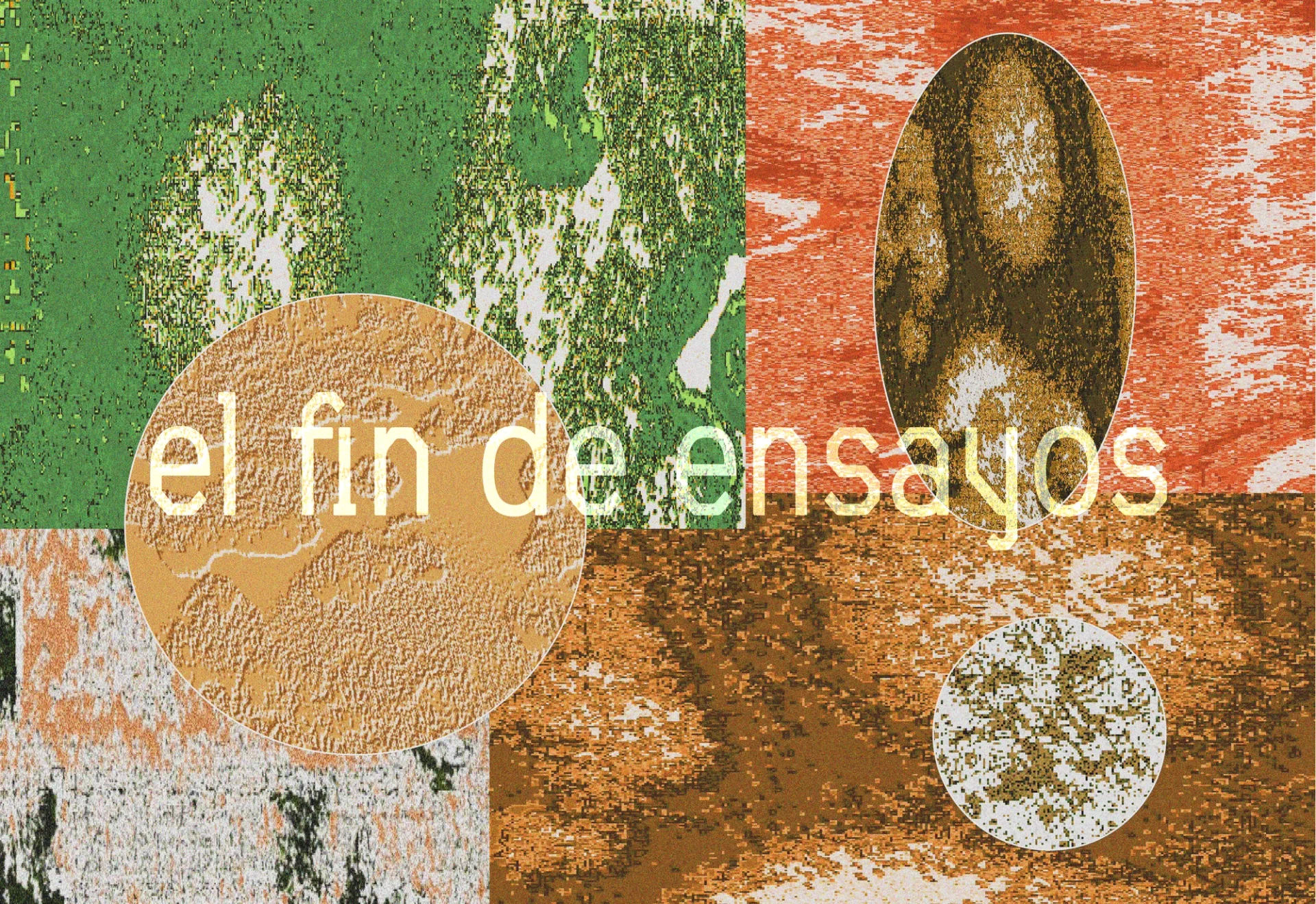 El Fin De Ensayos a vibrant multi-colored poster designed by Rosario Ureta