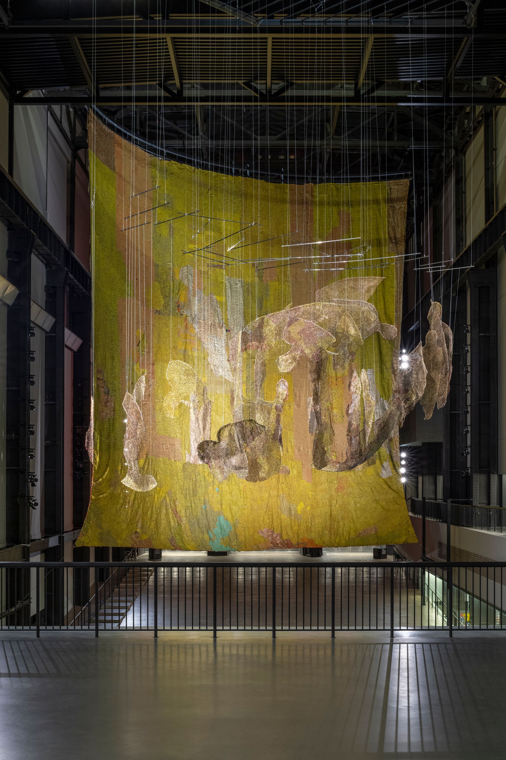 Hyundai Commission: El Anatsui: Behind the Red Moon, Installation View, Photo ©Tate (Joe Humphrys)