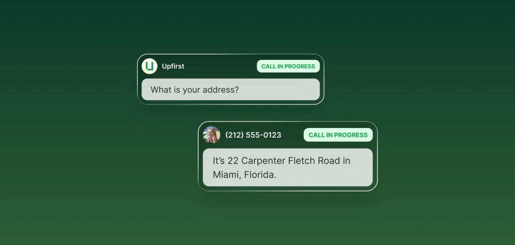 Call transfer rule setup for a real estate agent, showing how to forward tour requests or property inquiries to a mobile number.