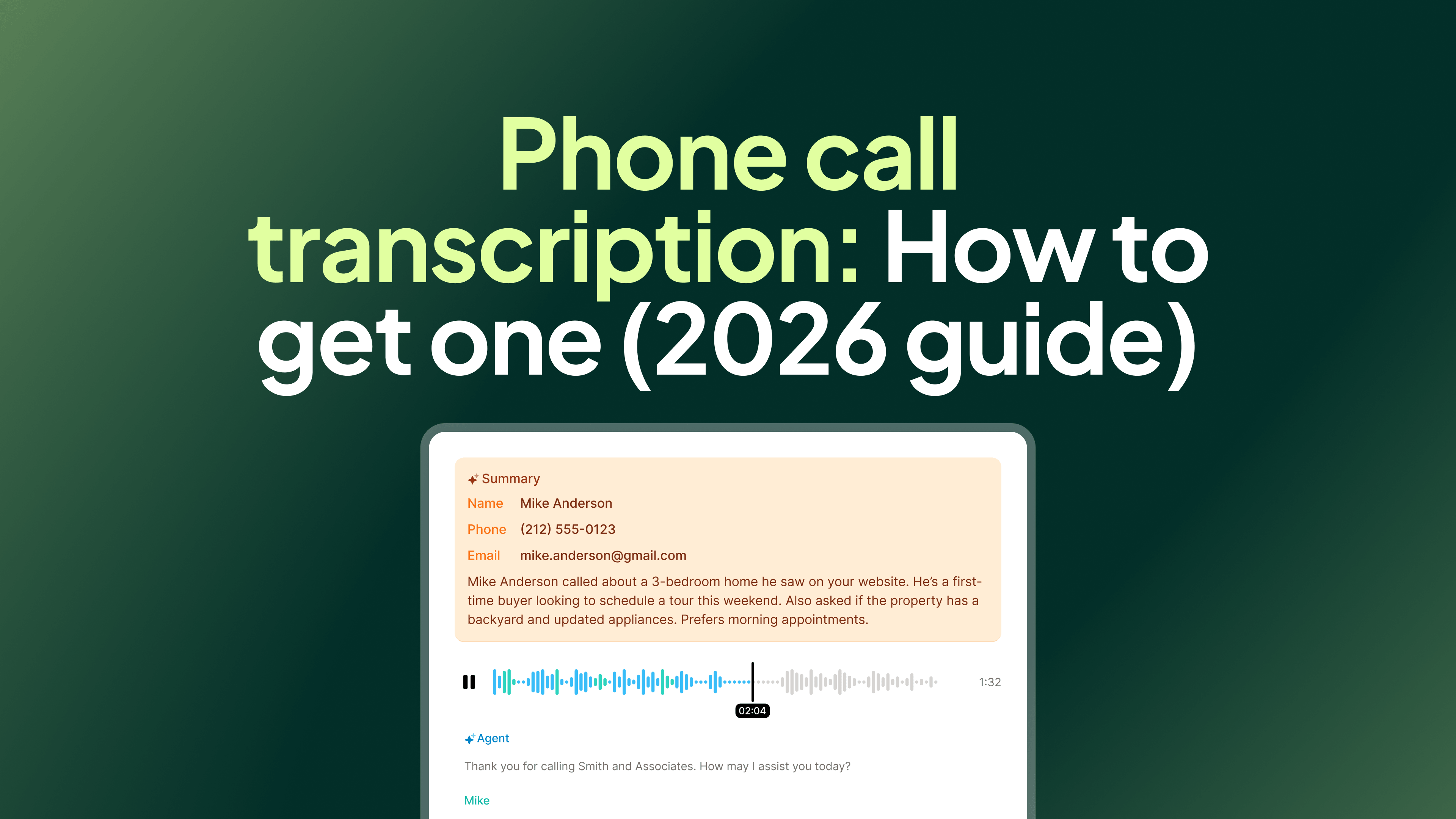 Phone Call Transcription: How to Get One (2026 Guide)
