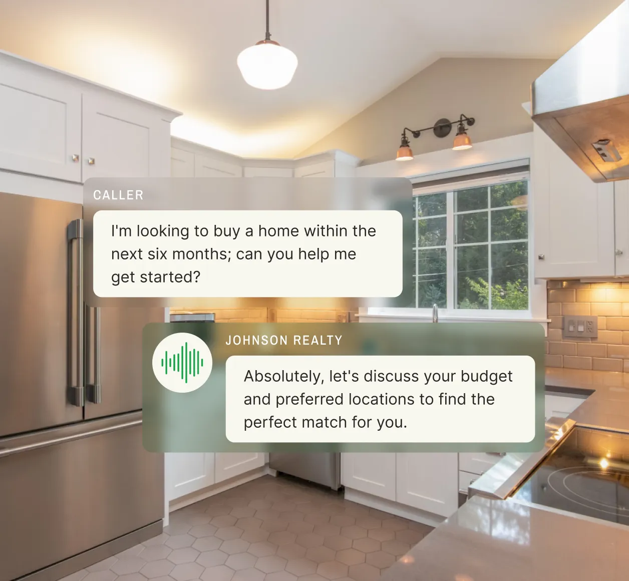 Example conversation of an answering service for property management