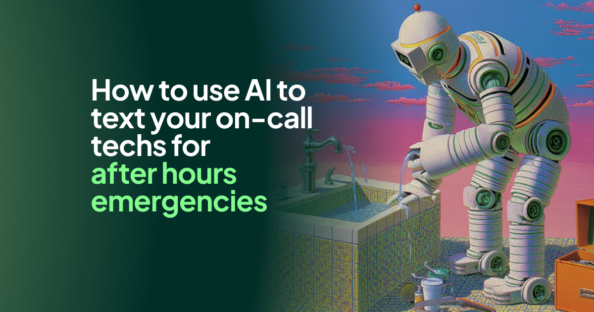 Set up an after-hours AI receptionist for home services that texts your on-call techs