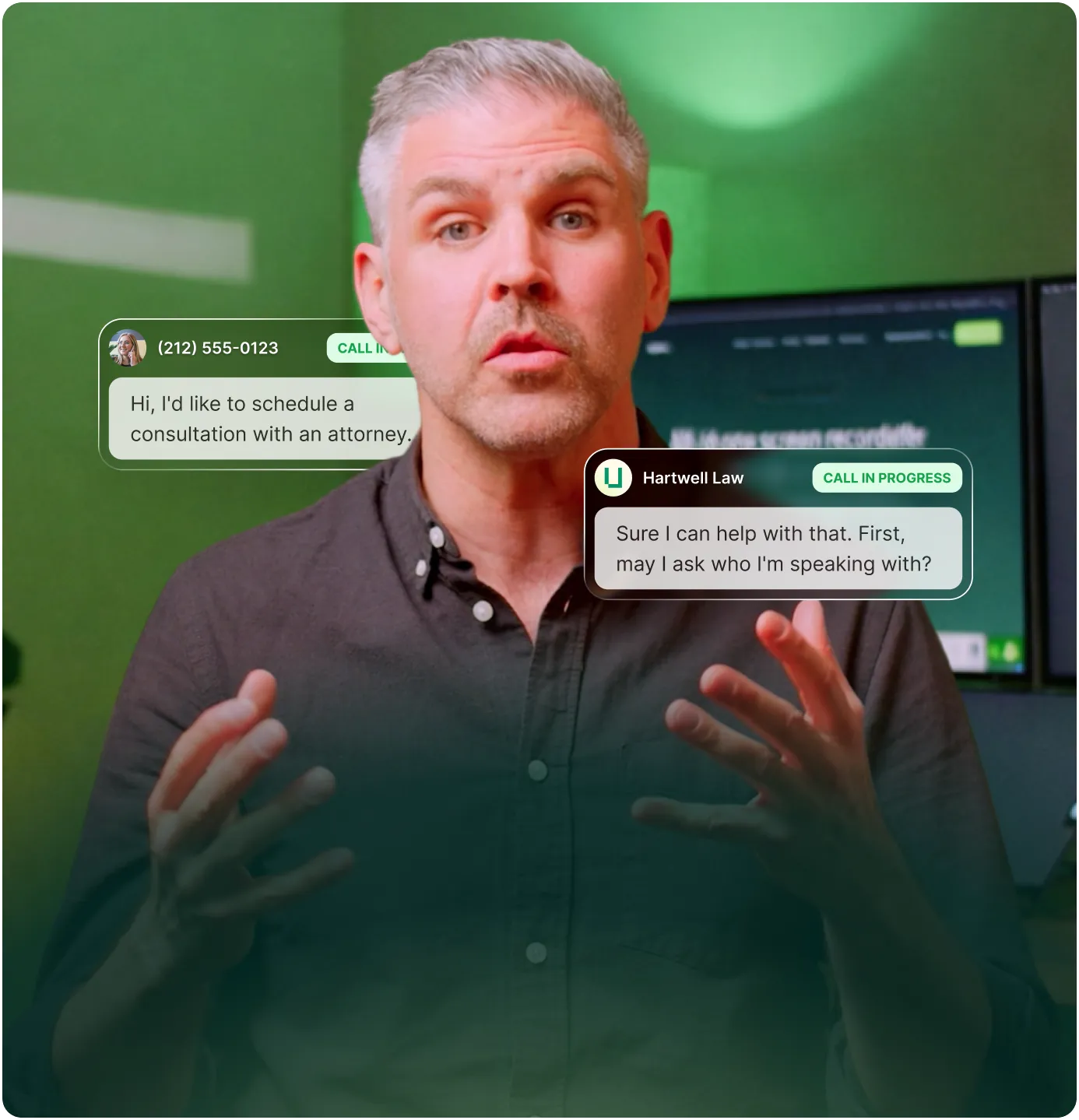 Thumbnail of Upfirst demo video demonstrating how our automated answering system works
