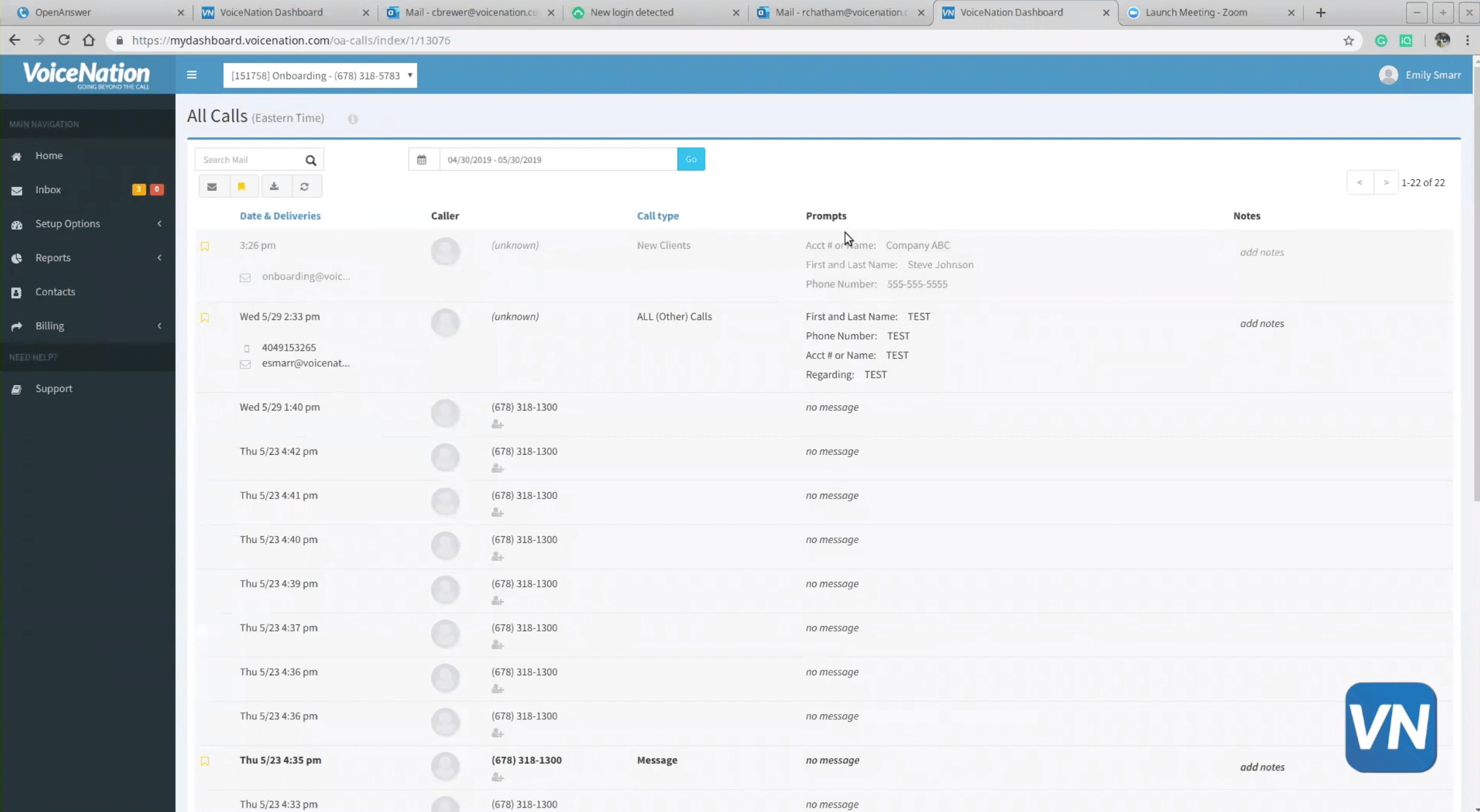 Screenshot of VoiceNation