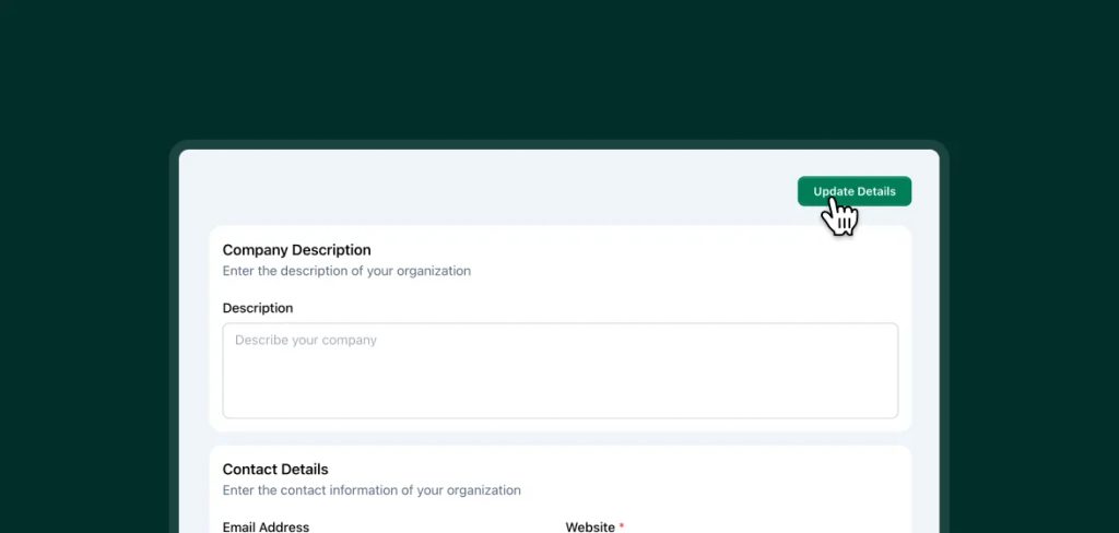 Upfirst AI receptionist setup screen showing how a real estate agent can add info about showing availability and buyer/seller services.