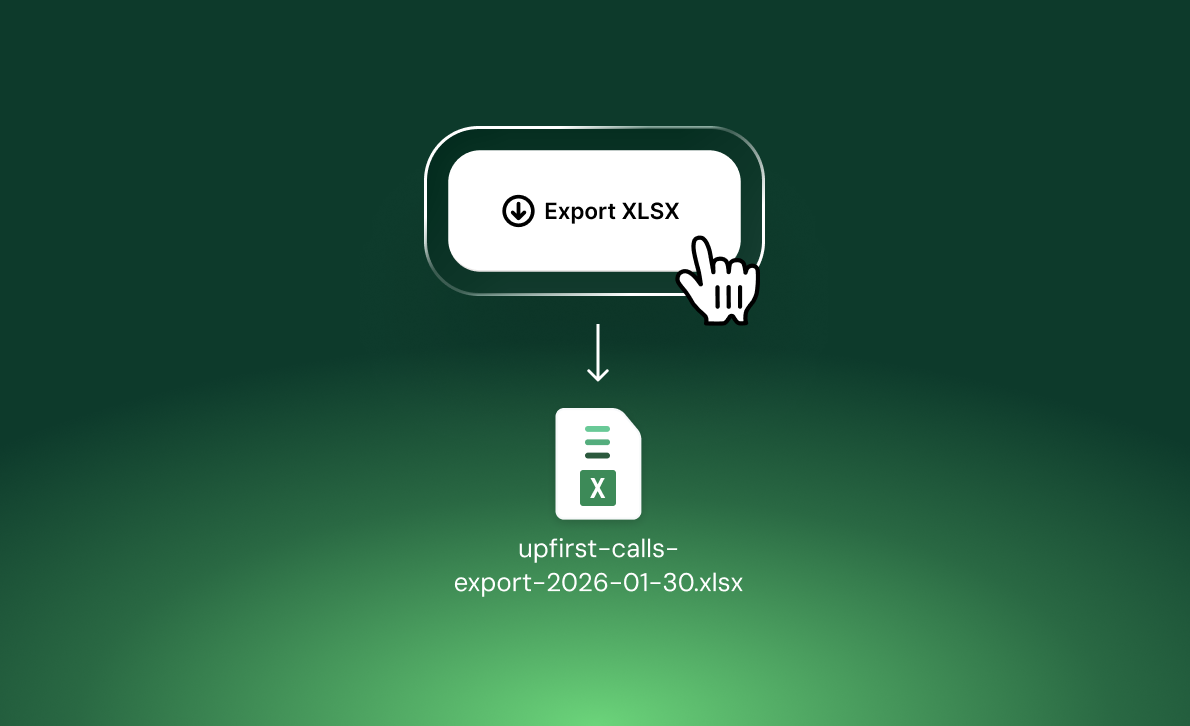 Export button for downloading call history as CSV