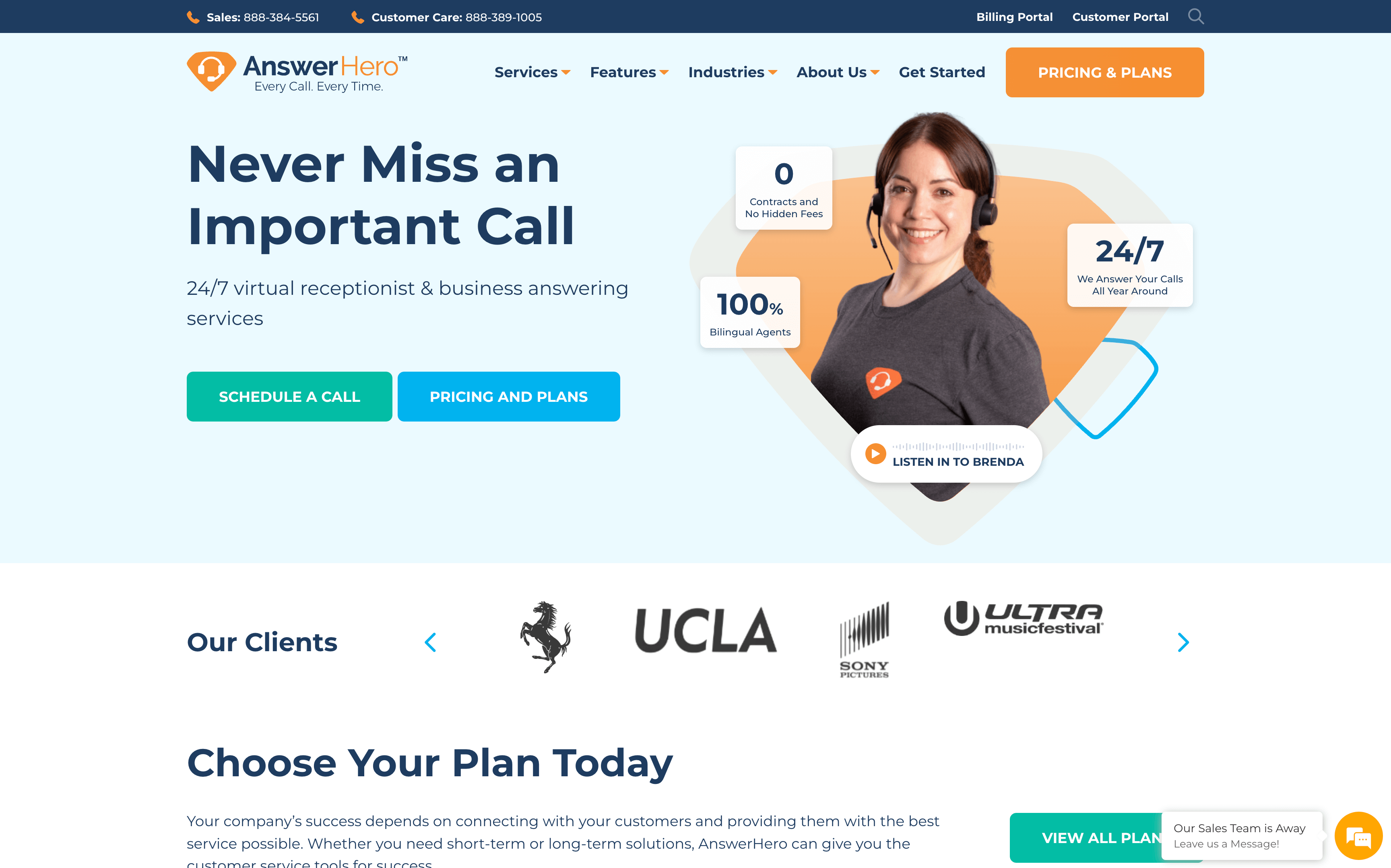 Screenshot of AnswerHero