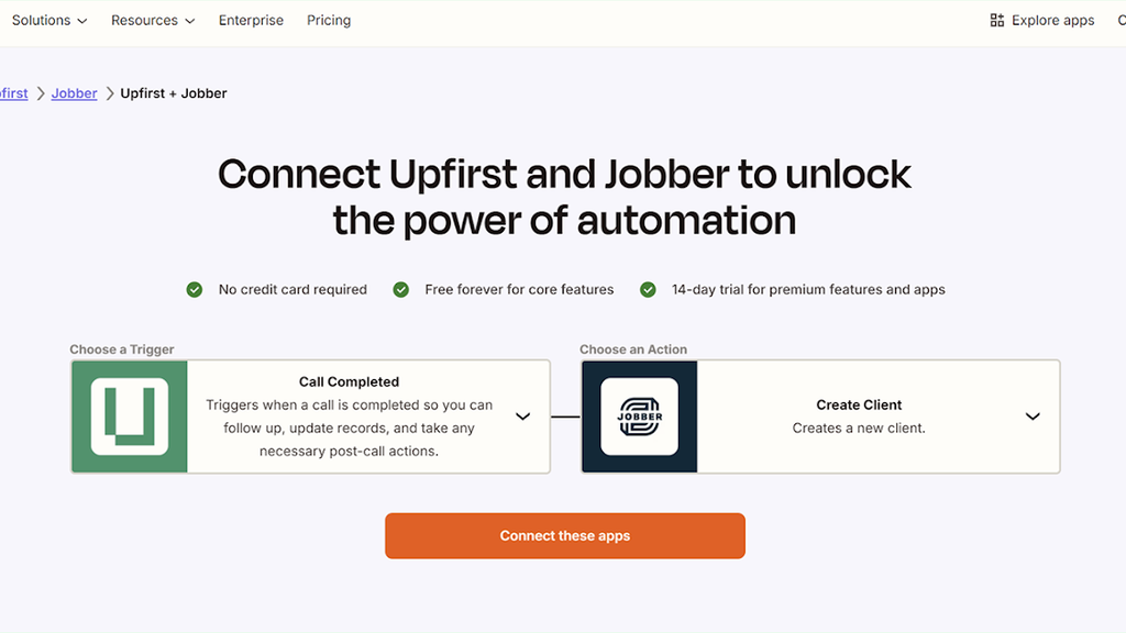 Jobber Interface How to automate phone calls with AI and Zapier