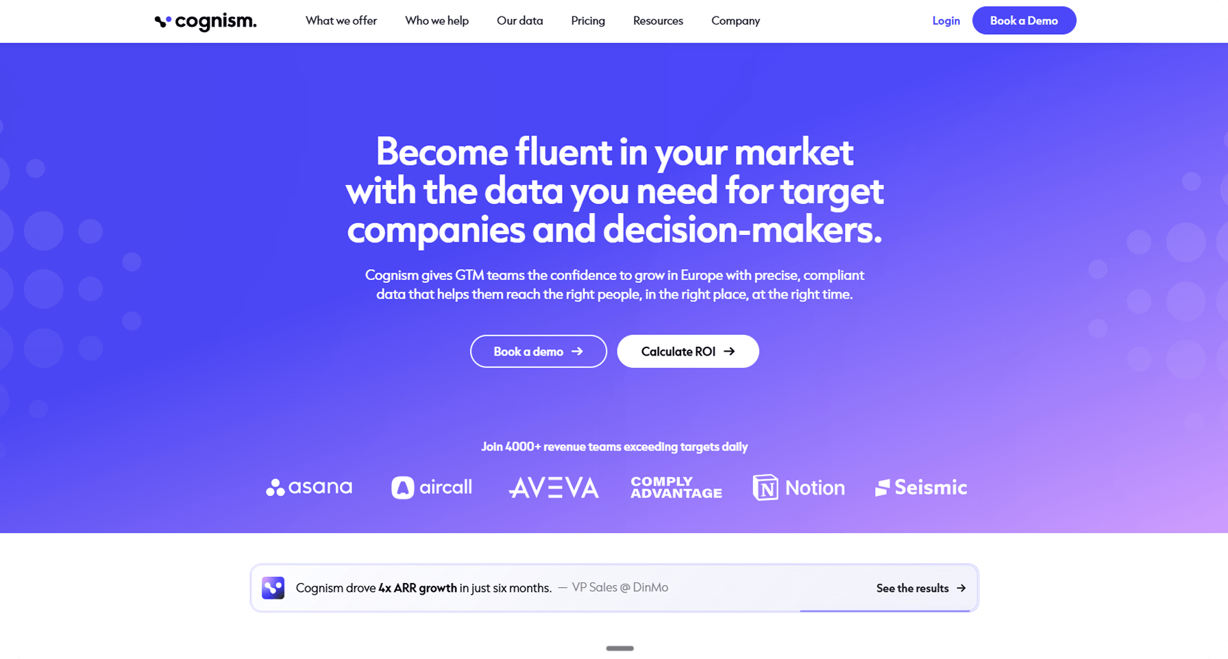 Cognism's home page showing that it's one of the best AI lead generation tools of 2026 for compliance-focused prospecting