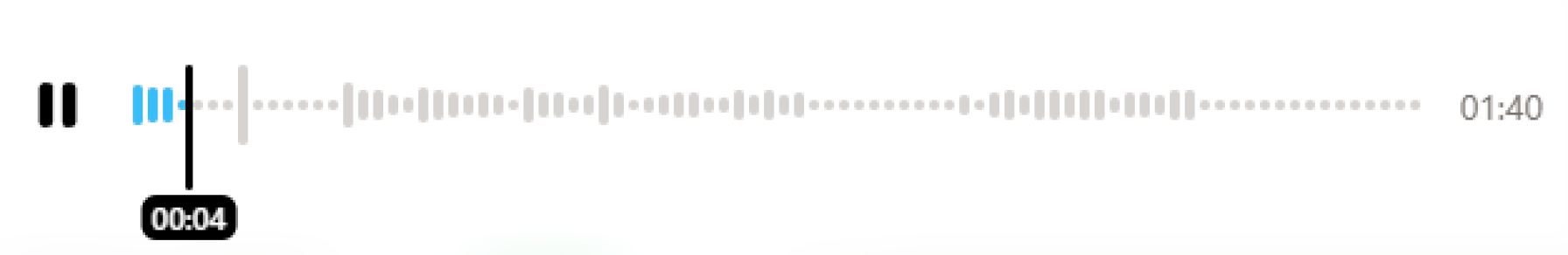 Example of relistening to a call recording on Upfirst