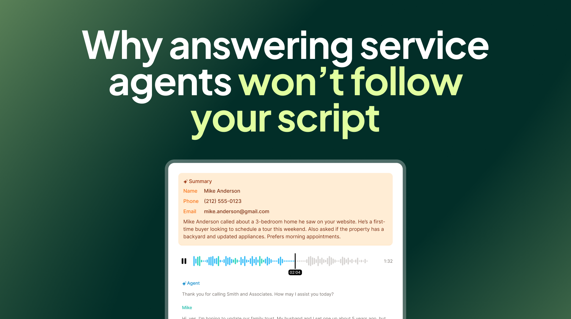 Why answering service agents won't follow your script