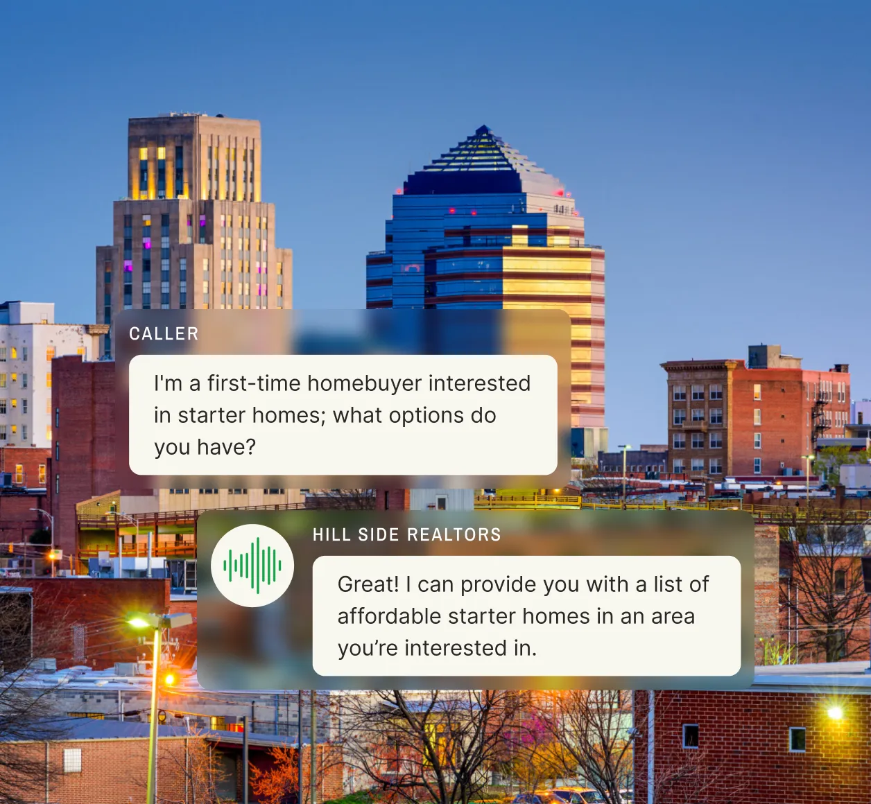 Example conversation of an answering service for property managers