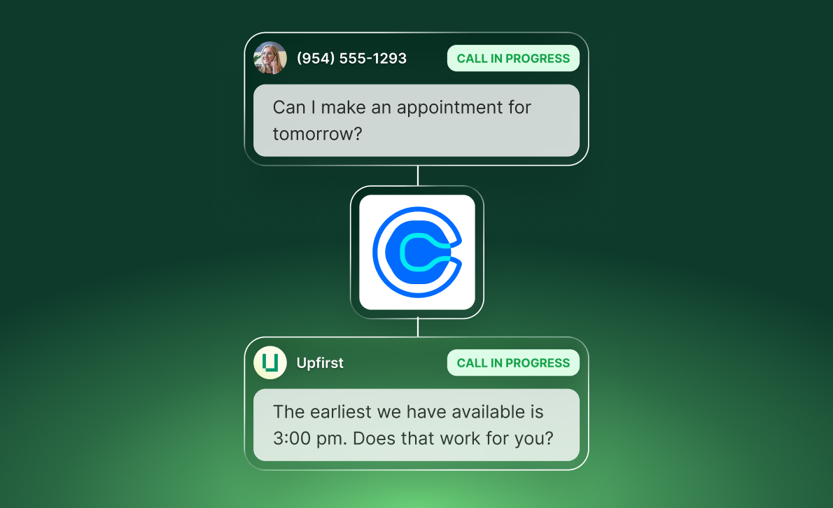Calendly scheduling integration showing a caller booking an appointment while the AI receptionist checks Calendly availability