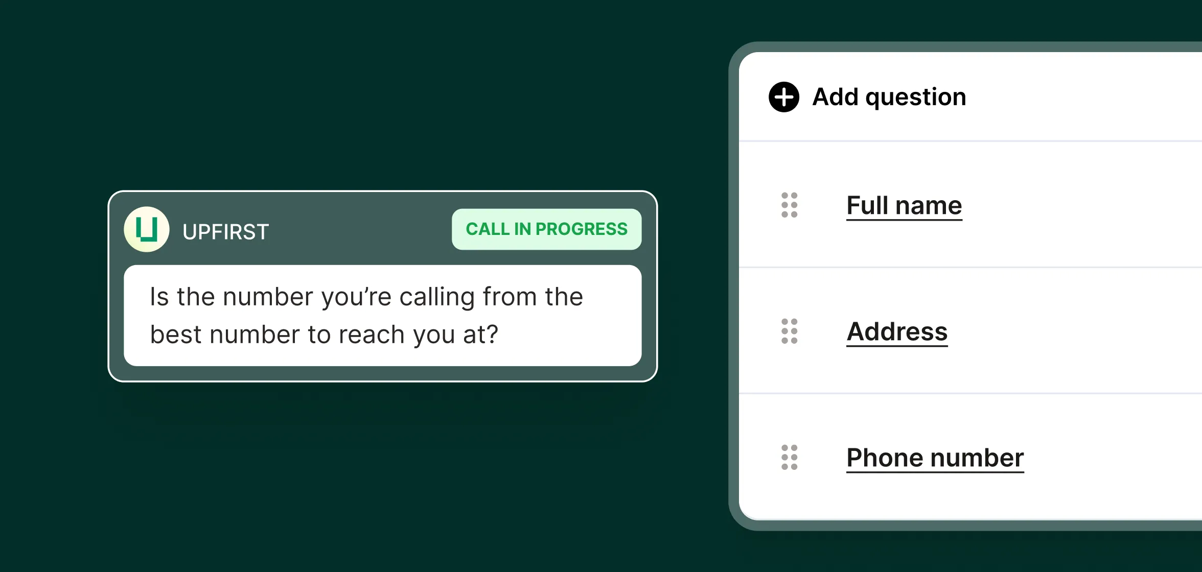 Call transfer rule setup for a real estate agent, showing how to forward tour requests or property inquiries to a mobile number.