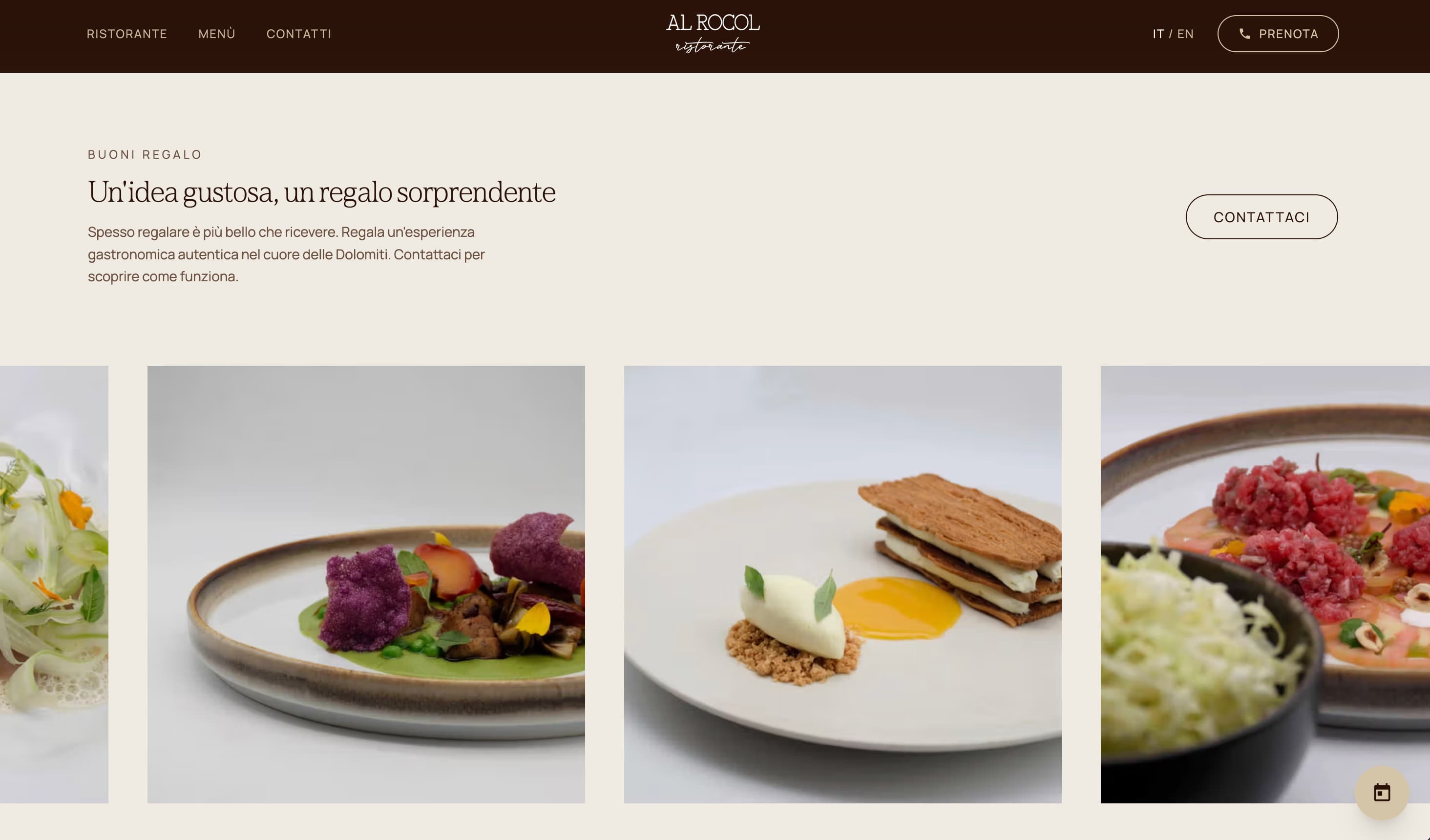 Restaurant website — 2