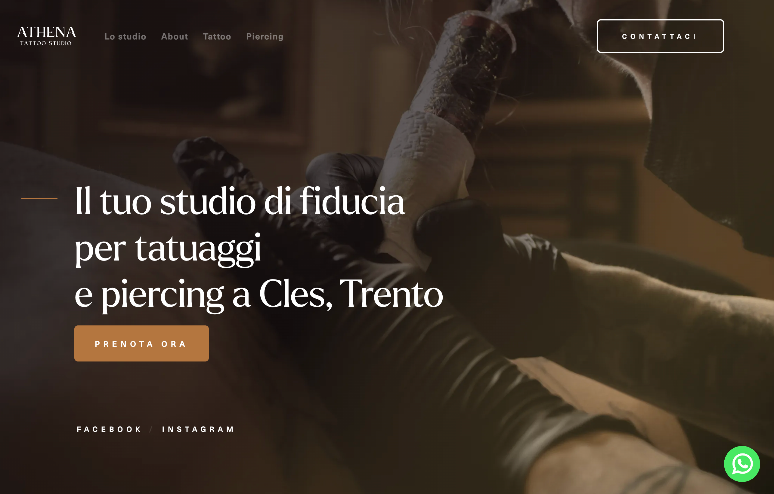Tattoo studio website — 1