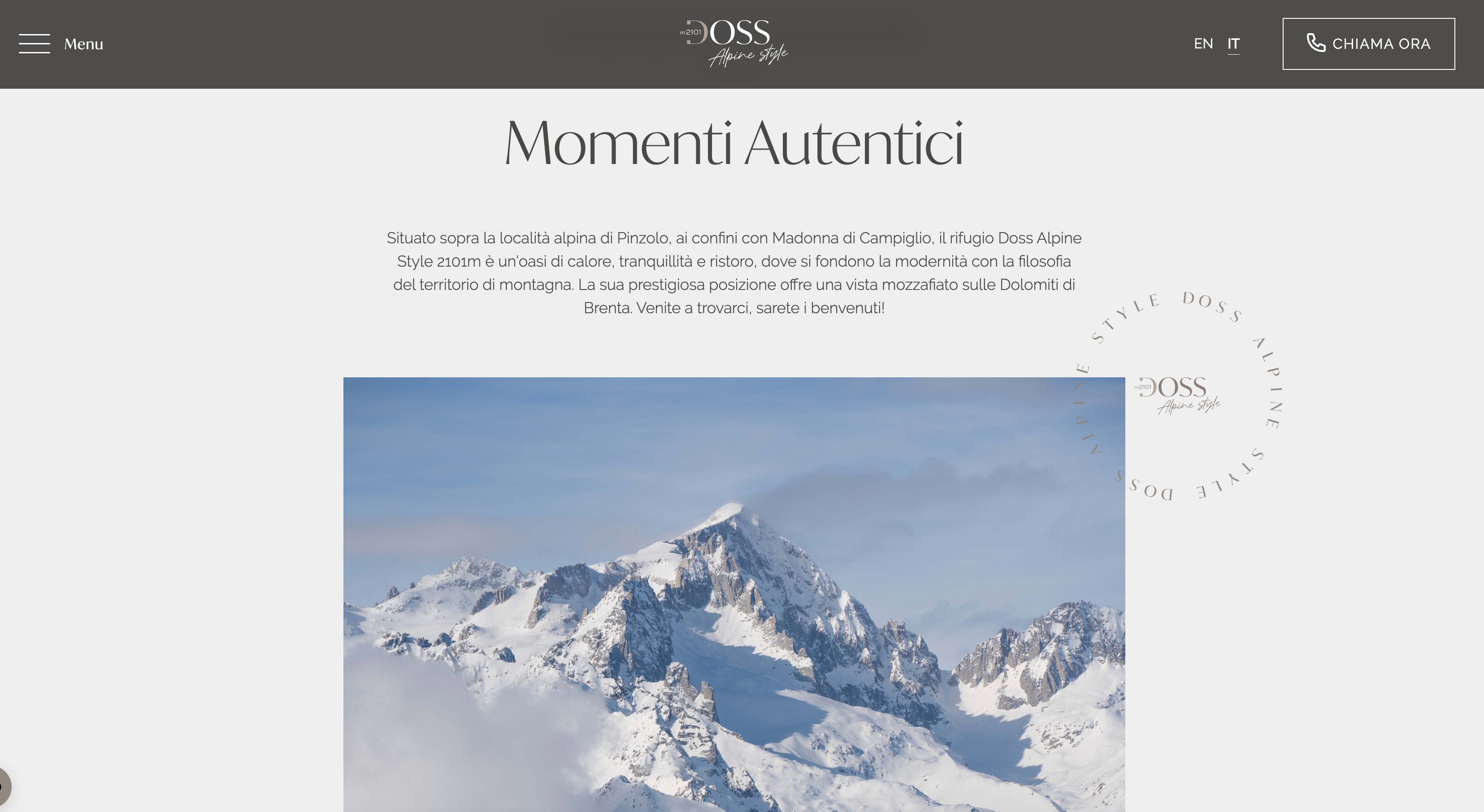 Dolomiti restaurant website — 2