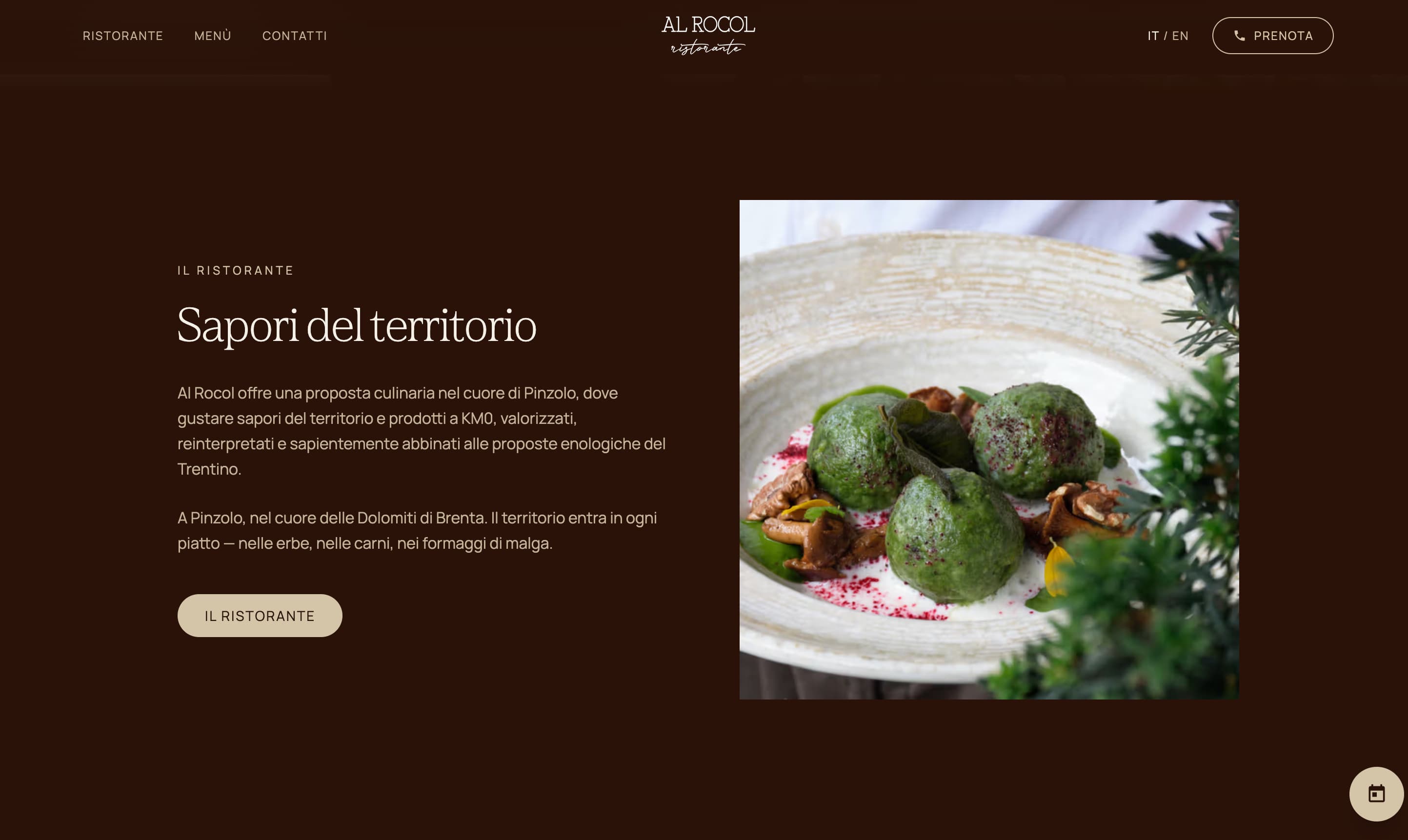 Restaurant website — 1
