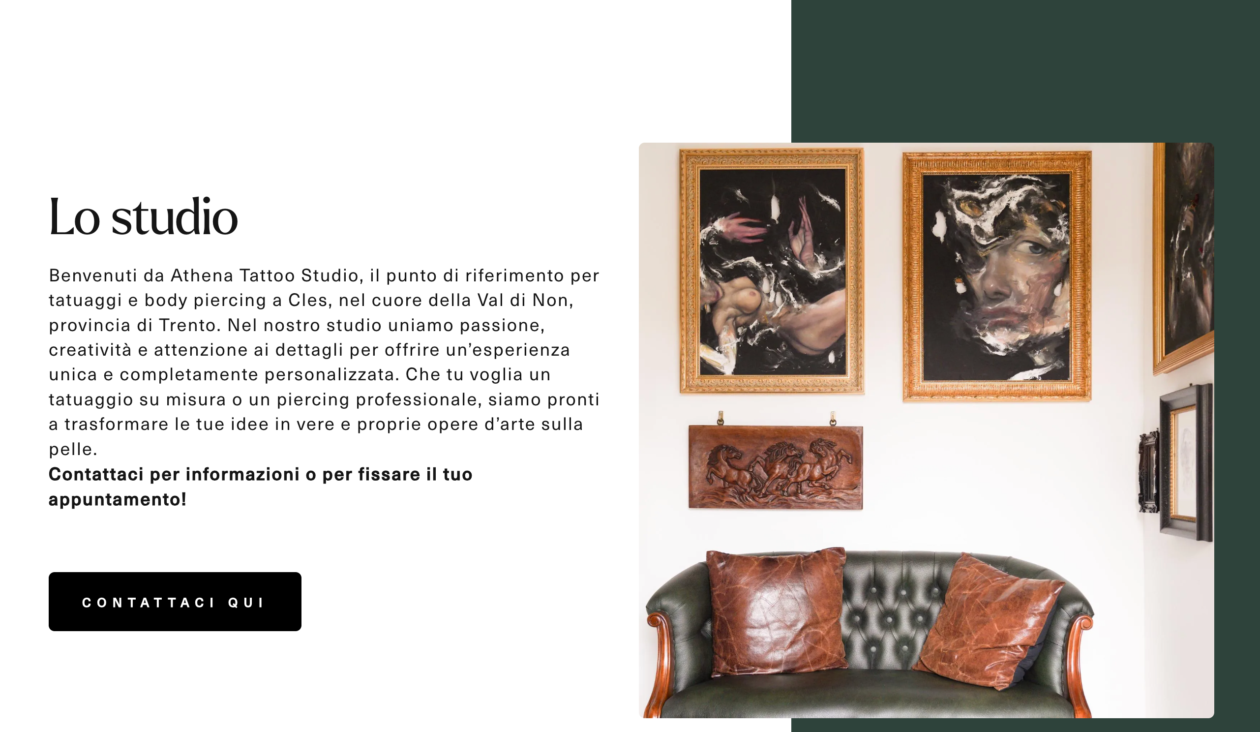 Tattoo studio website — 2
