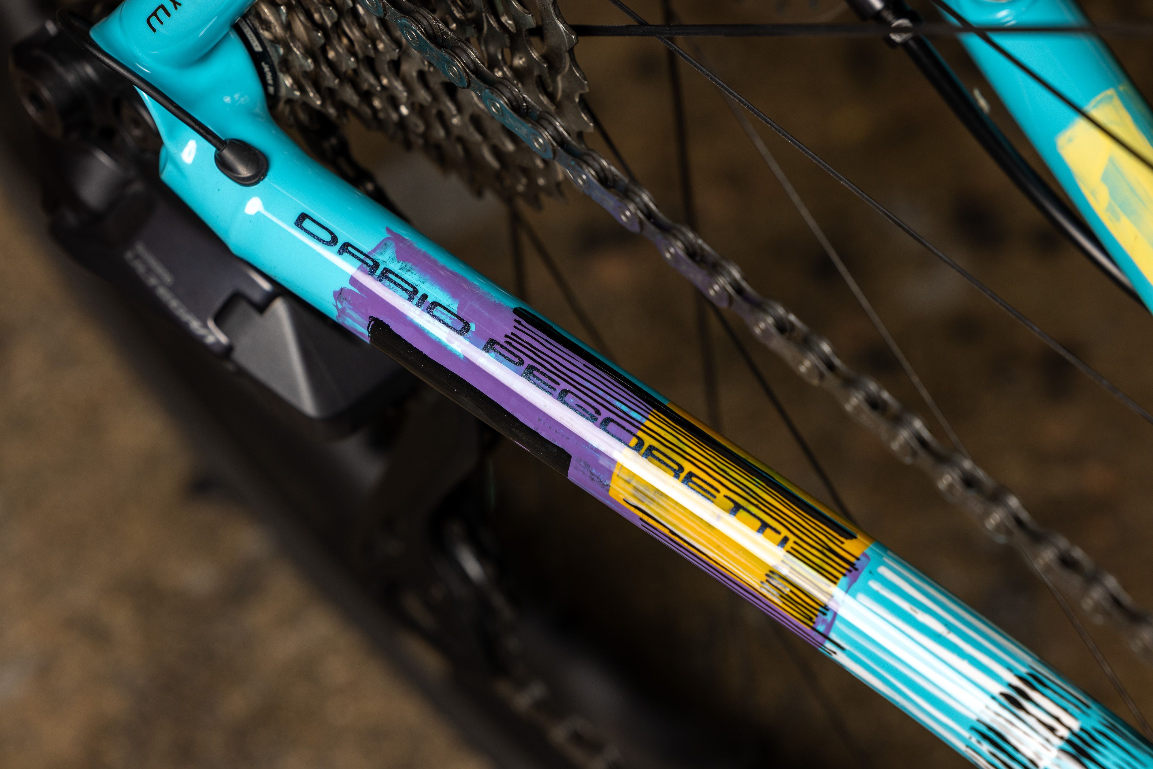 The Pegoretti Marcelo Interno's chainstays