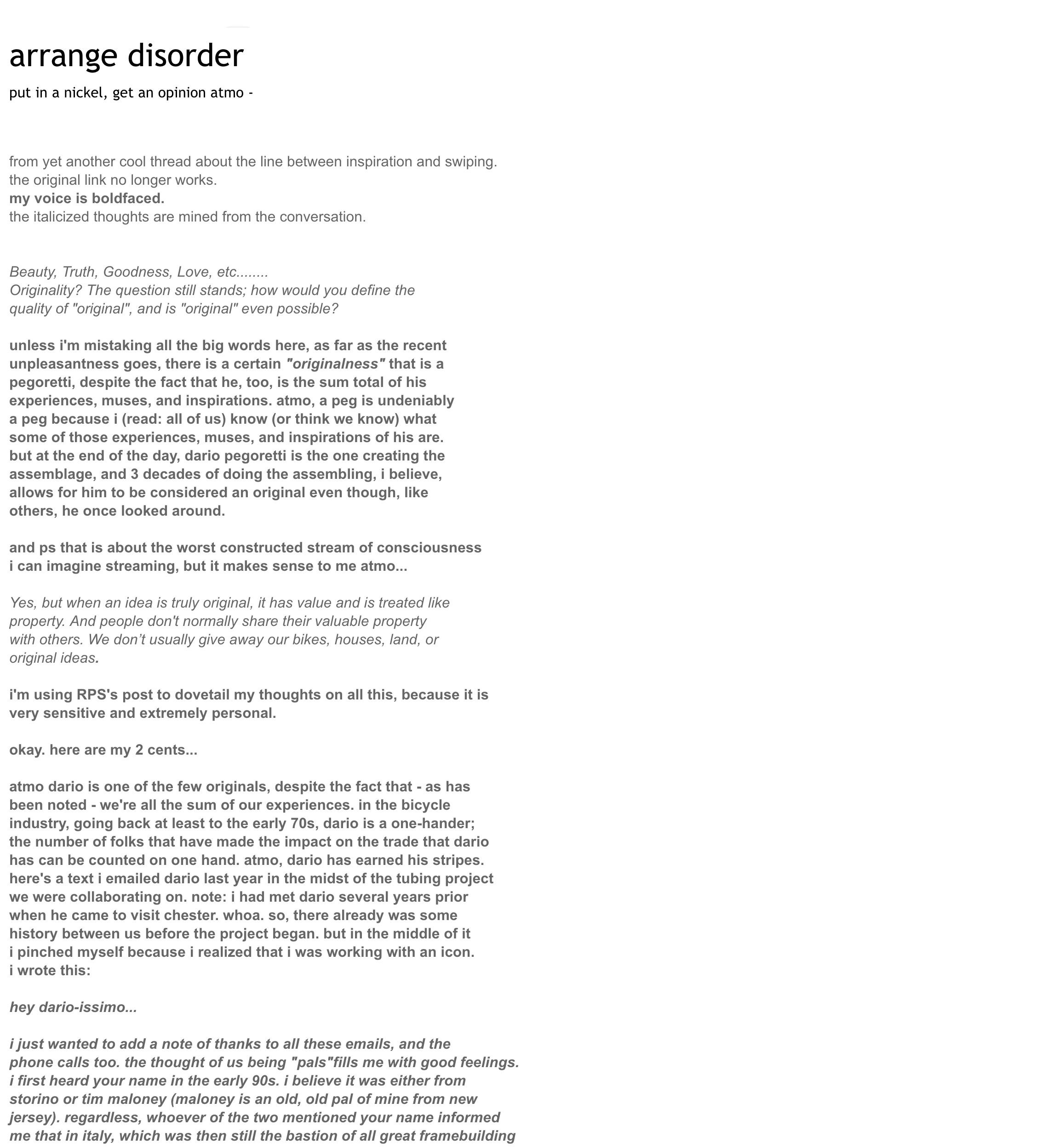 Arrange/Disorder