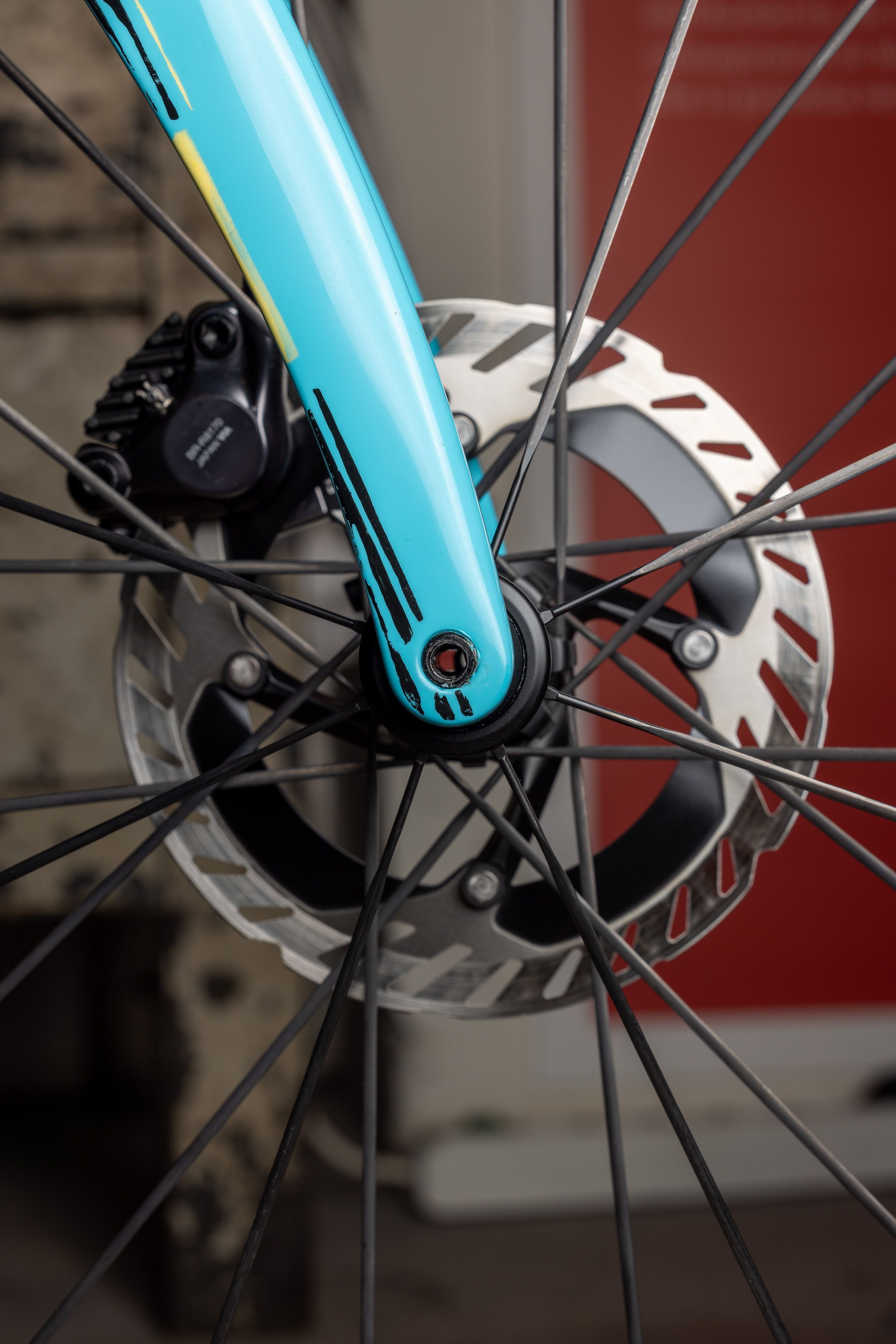 The Pegoretti Marcelo Interno's curved carbon fibre fork