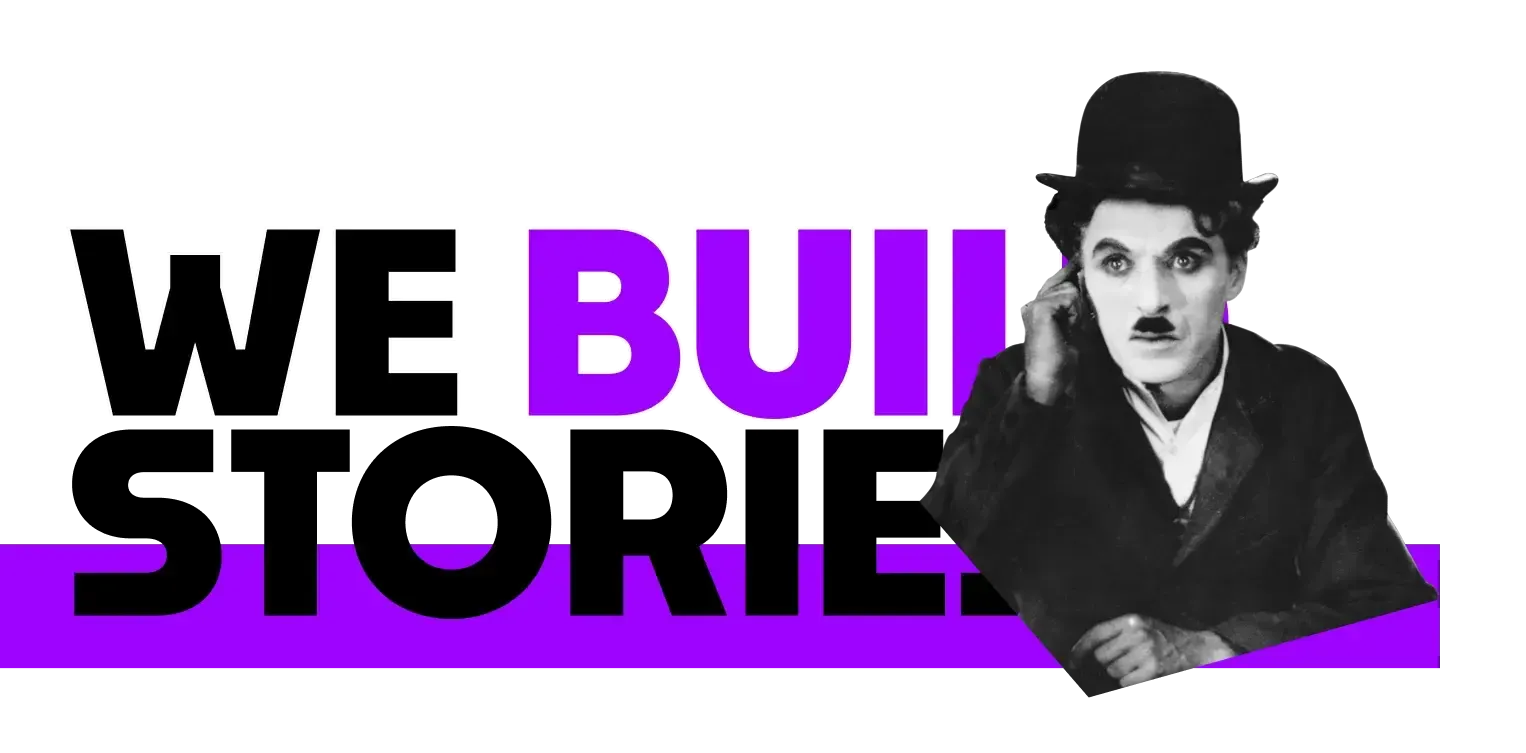 Charlie Chaplin con espressione pensierosa