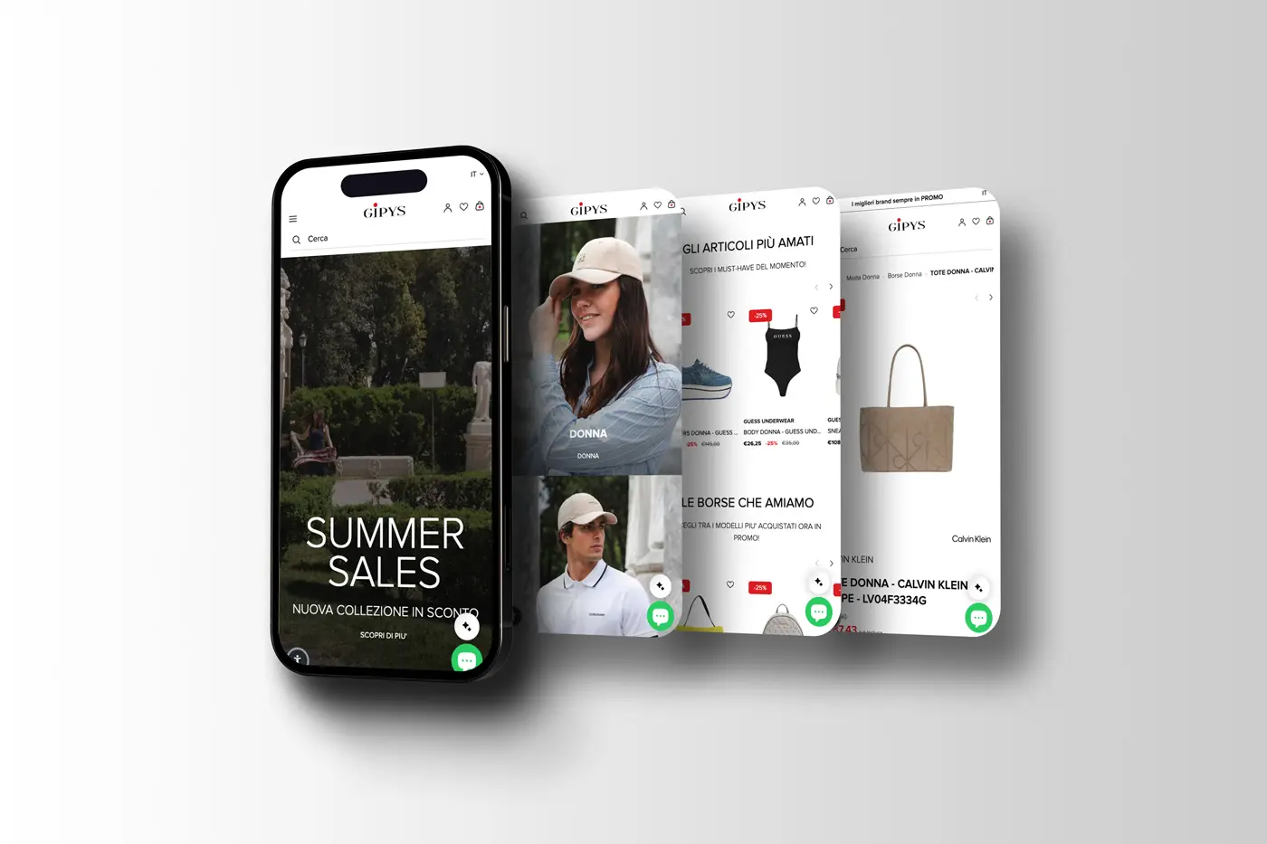 Mockup smartphone store ecommerce