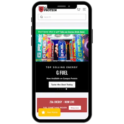 campus protein esempio shopify plus mobile.webp