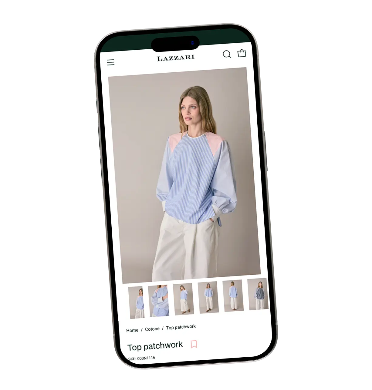 Pagina prodotto mockup smartphone