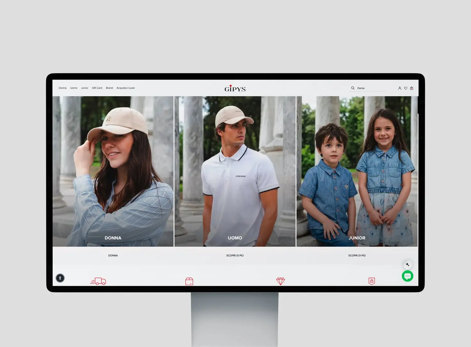 Mockup imac ecommere moda