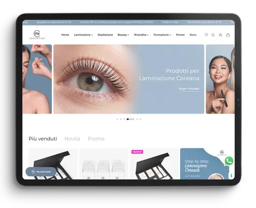 Tablet mouckp di e-commerce beauty