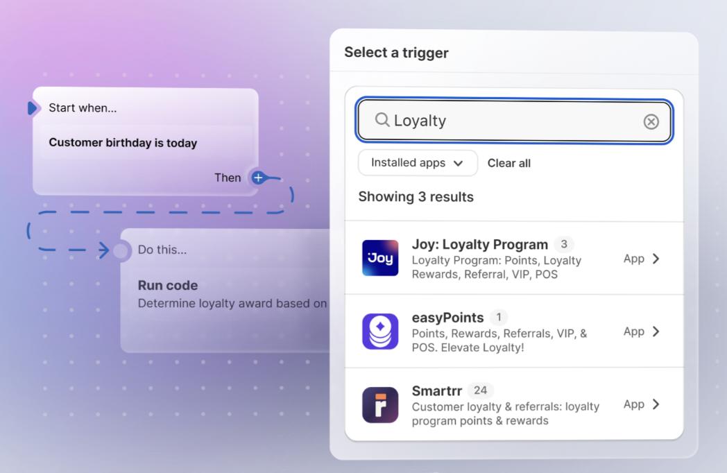 Shopify Flow: nuovo codice per gestire azioni, ricerca e notifiche